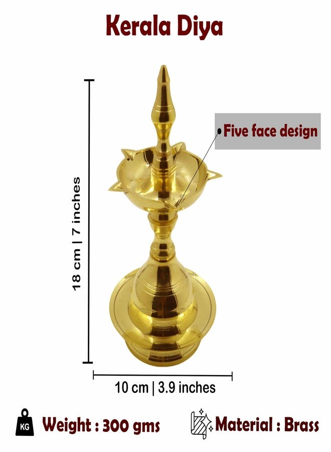 Spillbox مصباح الزيت Spillbox التقليدي المصنوع يدويًا من النحاس |Annam Kuthu Vilakku | كيرالا ديا | الطاووس ديا للمنزل معبد بوجا مقالات ديكور الهدايا [300 جرام] - عمود فاخر كيرالا - Image 5